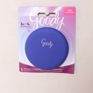 Goody Soft Touch Compact Mirror With Dual Magnification, Assorted Colors, Size: 1xl Cosmetic Accessories