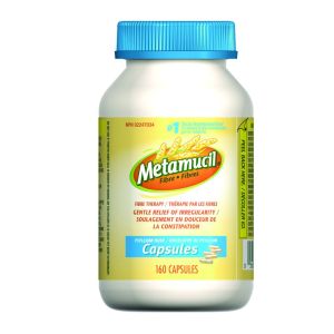 Metamucil 3 In 1 Multihealth Fibre! Fiber Supplement Capsules, 160 Count 160.0 Count Laxatives, Fibre and Anti-Diarrheals