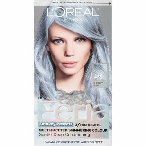 L’oreal Paris Feria Pastels Hair Color, P1 Sapphire Smoke (smokey Blue), 1 Kit Hair Colour Treatments