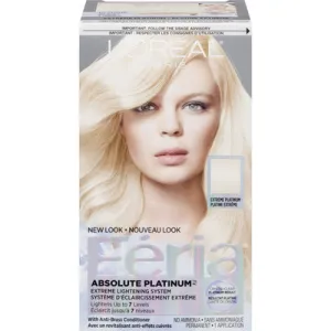 L'oreal Paris Feria Multi-faceted Shimmering Permanent Hair Color, Extreme Platinum, 1 Kit