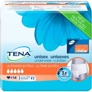 Tena Unisex Incontinence Underwear, Ultimate Absorbency, Small 14 Count