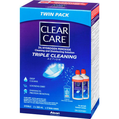 Clear Care Clear Care 2x360ml 720.0 Ml Contact Lens