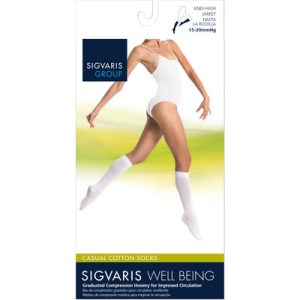 -146ca30 15-20 Mm Hg Womens Casual Cotton Socks, Khaki - Size A