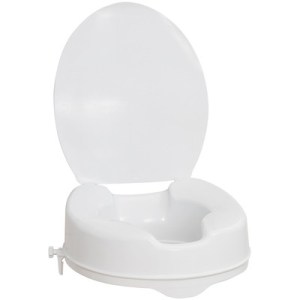 Aquasense Raised Toilet Seat With Lid, 4 Inch 4 Bathroom Safety