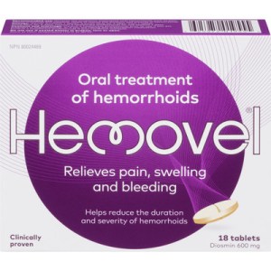 Hemovel Hemovel Oral Treatment Of Hemorrhoids 18.0 Capsules Hemorrhoid Treatment