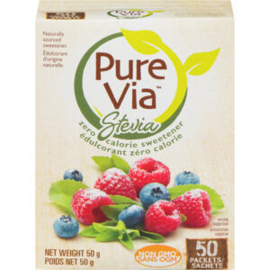 Pure Pure Via Stevia Sweetner Packets 50.0 Count