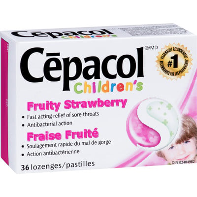 Cepacol Cepacol Children's Fruity Strawberry, Sore Throat Lozenges, 36 Ct 36.0 Count - Image 2
