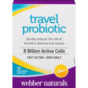 Webber Travel Probiotic 8 Billion Active Cells 30.0 Capsules