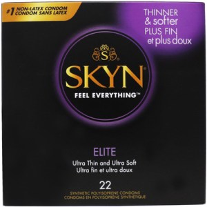 Lifestyles Skyn Elite 22 Natural Latex Free Lubricated Condoms 22.0 Count Condoms and Contraceptives