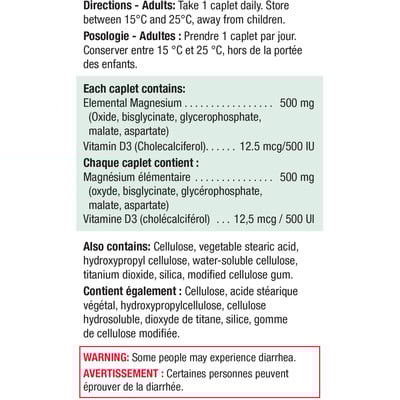 Jamieson Laboratories Jamieson Magnesium 500 Mg + D3 500 Iu - Image 2