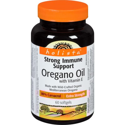 Holista Oregano Oil With Vitamin E Extra Strength 80% Carvacrol 60.0 Capsules