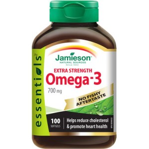 Jamieson Extra Strength Omega-3 No Fishy Aftertaste 700mg 100.0 Count