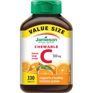 Jamieson Chewable Vitamin C 500 Mg - Tangy Orange Value Pack 330.0 Count