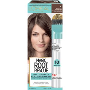 L'oreal Paris Magic Root Rescue 10 Minute Root Hair Coloring Kit, 4 Dark Brown, 1 Kit