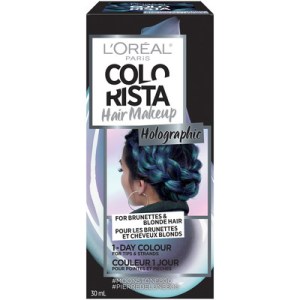 L'oreal Paris Colorista Hair Makeup Temporary 1-day Hair Color, Holographic, Moonstone800 (for Blondes And Brunettes), 1 Kit