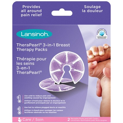 Lansinoh Therapearl 3-in-1 Breast Therapy Gel Packs 1.0 Ea Nursing