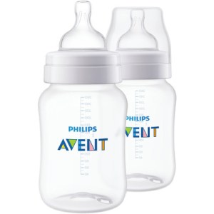 Philips Avent Classic+ Baby Bottle2 Bottles, 1m+ White 9oz