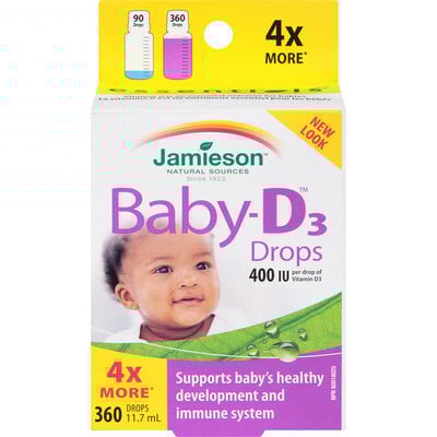 Jamieson Baby-d Vitamin D3 400 Iu Droplets 11.7 Ml