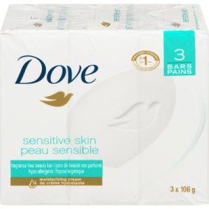 Dove Dove Beauty Bar For Sensitive Skin Care Sensitive Skin 106 G 3 Count 106.0 G Hand And Body Soap