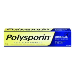 Polysporin Original Antibiotic Cream, Heal-fast Formula, 15g