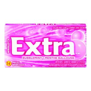 Extra * Professional Sugar Free Bubblemint Gum Plen-t-pak 14 Piece