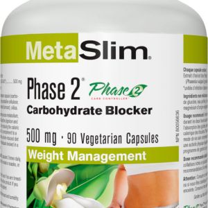 Metaslim Metaslim Phase 2 White Kidney Bean Extract 500 Mg 90.0 Capsules Herbal And Natural