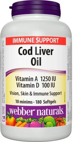 Webber Naturals Cod Liver Oil Softgels