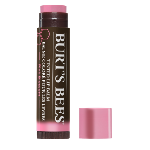 Burt's Bees 100% Natural Tinted Lip Balm Pink Blossom With Shea Butter & Botanical Waxes 0.15 Oz