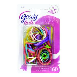 Goody Girls Ouchless Polybands Latex Elastics Assorted Colors 160 Count Hair Accessories