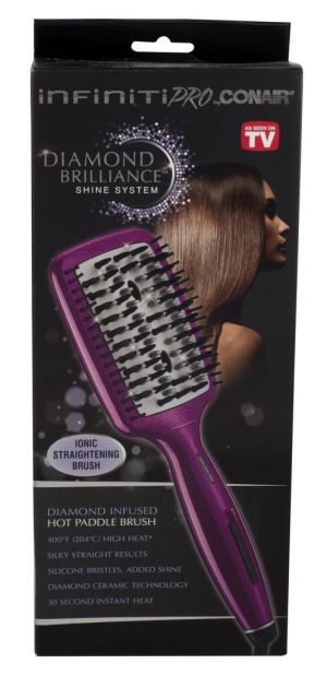 Infinitipro By Conair Diamond Brilliance Shine System Ionic Straightening Brush 1.0 Unit Black