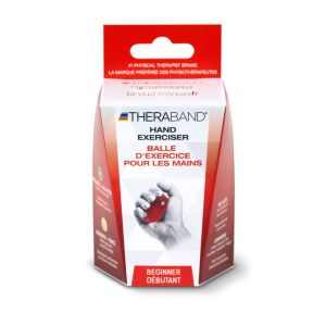 Thera-band Hand Exerciser, Beginner, Red, 1 Ea (pack Of 2) Elastic/Sports