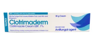Clotrimaderm 1% Cream 30g - Effective Treatment for Athlete's Foot, Jock Itch, and Ringworm