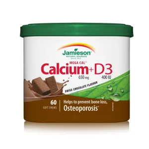 Jamieson Laboratories Mega Cal Calcium + D3 Soft Chews