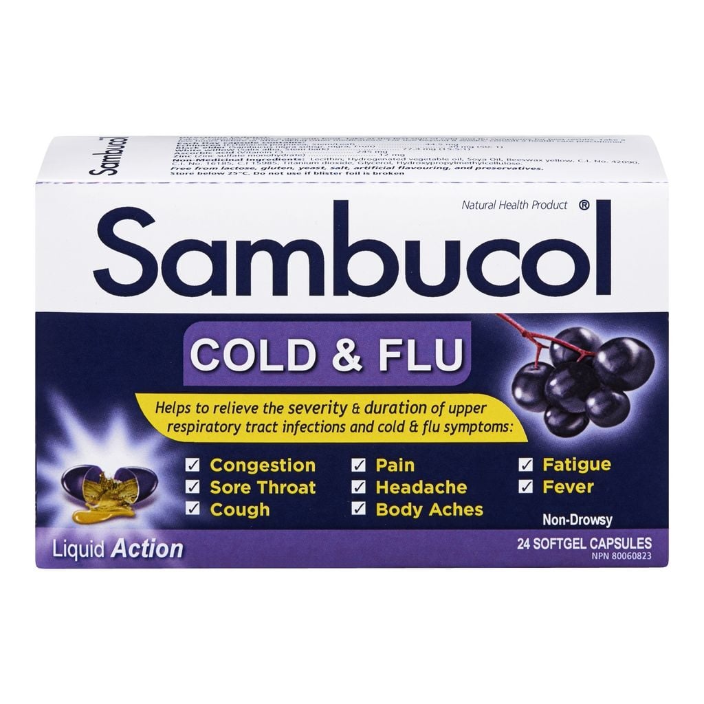 Sambucol Cold & Flu Capsules 24.0 Capsules