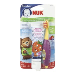 Nuk Grins & Giggles 12+m Toddler Toothbrush Set Baby Needs