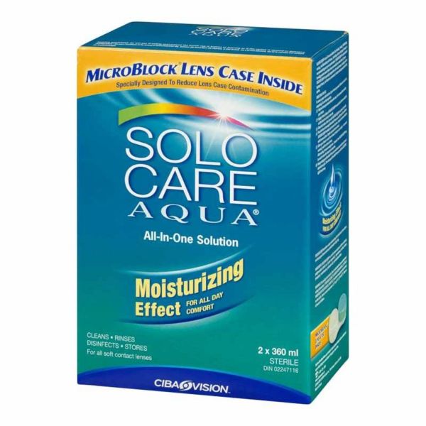 Solocare Aqua All-in-one Soft Contact Lenses Solution Contact Lens
