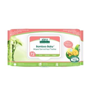 Aleva Naturals Bamboo Baby Sensitive Wipes 72 Wipes Baby Diapers and Wipes