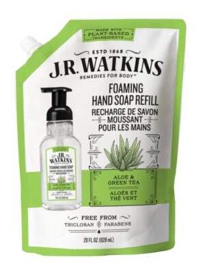 J.r. Watkins Aloe & Green Tea Foaming Soap Pouch Refill