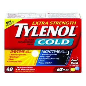 Extra Strength Tylenol Cold Daytime/nighttime Eztabs, 40 Count
