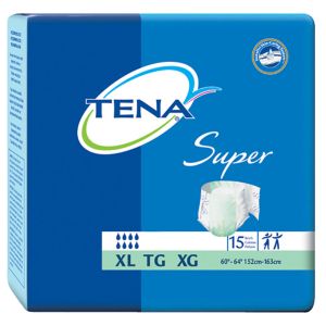 68113101 Green Extra Large Tena Super Adult Heavy-absorbent Incontinence Brief Incontinence
