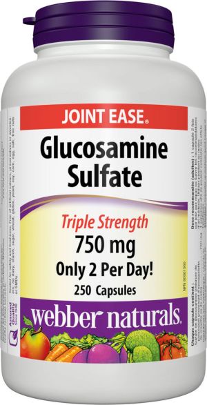 Webber Glucosamine Sulfate 750 Mg Triple Strength 250.0 Capsules