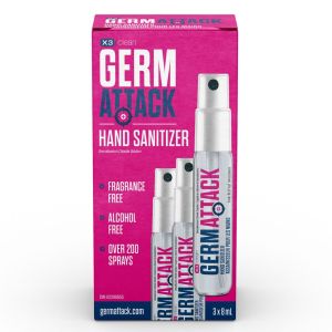 X3 Germ Attack Hand Sanitizer Spray 3x 8ml