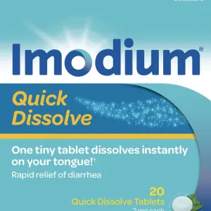 Imodium Diarrhea Relief, Quick-dissolve Tablets Antacids and Digestive Support
