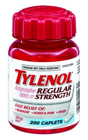 Tylenol Regular Strength 325mg, 200 Caplets, Easy To Open,