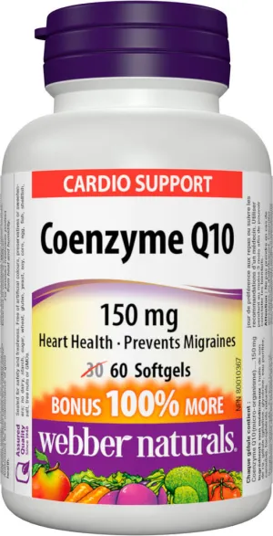 Webber Naturals Coenzyme Q10, 150 Mg