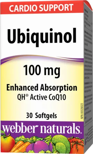 Webber Naturals Ubiquinol, Qh Active Coq10, Enhanced Absorption, 100 Mg