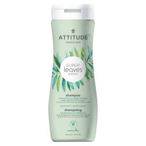 Attitude Super Leaves Science Natural Shampoo Nourishing Strengthening Grape Seed Oil Olive Leaves 16 Oz 473 Ml Hair Care