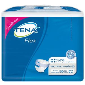 67803101 Gray Tena Flex Super Adult Heavy-absorbent Incontinence Belted Undergarment, Size 20 Home Health Care