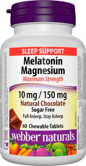 Webber Melatonin Magnesium 10 Mg/150 Mg Maximum Strength 60.0 Tab