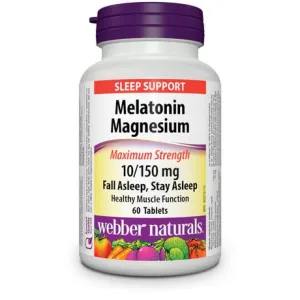 Webber Melatonin Magnesium 10/150 Mg Maximum Strength 60.0 Tab
